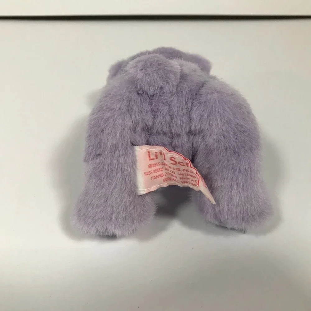 Russ Berrie Lil Scribe Purple Teddy Bear Plush 28869 Lavender Vintage 5 inch